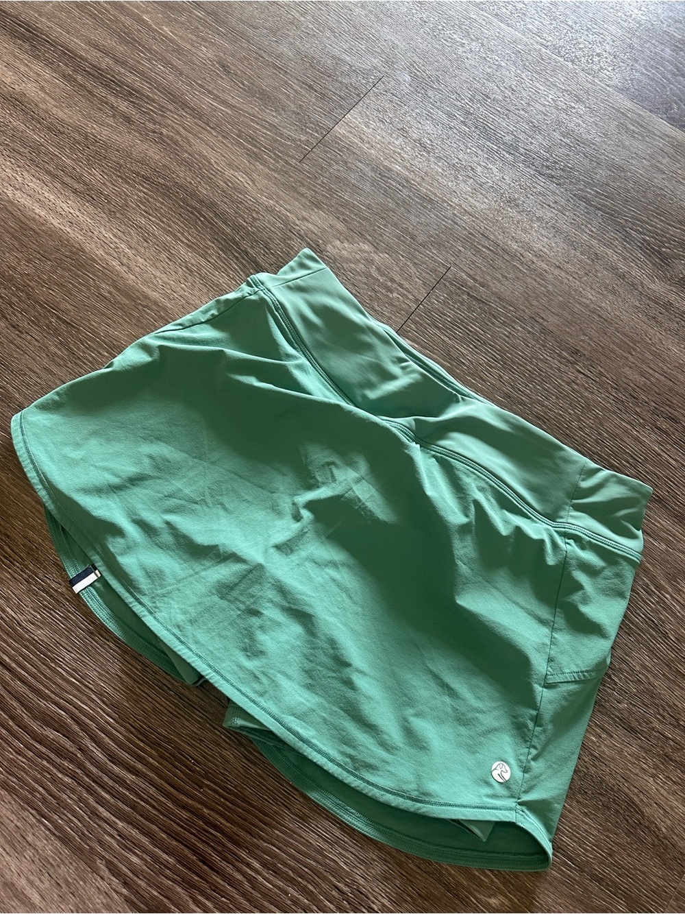 Rhoback Women’s Green Vista Active Skort L Pull-On Stretch Pockets Golf Tennis